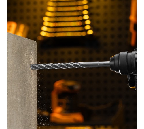 Бур по бетону, цельная крестовая пластина, 12x215 мм, SDS PLUS Denzel