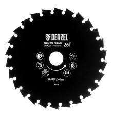 Диск для триммера c долотообразной формой зуба, 200 х 25,4 26 зубов Denzel