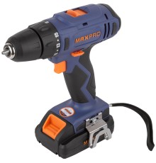 MAX-PRO Дрель-Шуруповерт аккумуляторная 14,4 В; 0-350/0-1250 об/мин; 10 мм; 28 Нм; 2 батареи (Li-Ion) х1,5 Ач; 15+1; 1 ч.; регулировка оборотов; резин MPCD14Li/2E