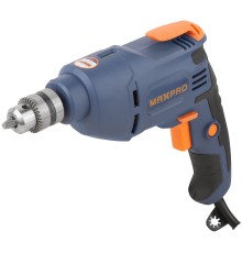 MAX-PRO Дрель электрическая 450 Вт; 0-2700 об/мин; ключевой патрон 0,8-10 мм; 1,2 кг; резиновые вставки; кор. MPED450V