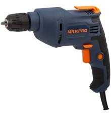MAX-PRO Дрель электрическая 450 Вт; 0-2700 об/мин; быстрозажимной патрон 0,8-10 мм; 1,1 кг; резиновые вставки; кор. MPED450VF