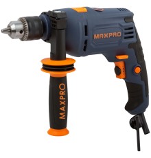 MAX-PRO Дрель ударная 600 Вт; 0-2800 об/мин; ключевой патрон 1,5-13 мм; 1,6 кг; антивибрационная ручка; резиновые вставки; кор. MPID600V