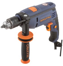 MAX-PRO Дрель ударная 710 Вт; 0-2800 об/мин; ключевой патрон 1,5-13 мм; 1,7 кг; антивибрационная ручка; резиновые вставки; кор. MPID710V1