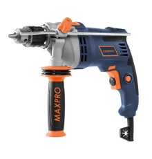 MAX-PRO Дрель ударная 850 Вт; 0-3000 об/мин; ключевой патрон 1,5-13 мм; 2,4 кг; антивибрационная ручка; меалл. корпус редуктора; резиновые вставки; ко MPID850/