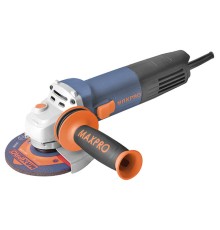 MAX-PRO Шлифмашина угловая 800 Вт; 11000 об/мин; защитный кожух 125 мм; антивибрационная ручка; дополнительные щетки; 1,95 кг; кор. MPAG800/125