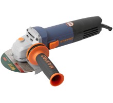 MAX-PRO Шлифмашина угловая 1200 Вт; 11500 об/мин; защитный кожух 125 мм; антивибрационная ручка; дополнительные щетки; 2,2 кг; кор. MPAG1200/125Q