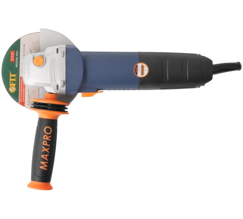 MAX-PRO Шлифмашина угловая 1200 Вт; 11500 об/мин; защитный кожух 125 мм; антивибрационная ручка; дополнительные щетки; 2,2 кг; кор. MPAG1200/125Q