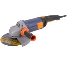 MAX-PRO Шлифмашина угловая 2400 Вт; 6000 об/мин; защитный кожух 230 мм; антивибрационная ручка; дополнительные щетки; плавный пуск; поворотная рукоят