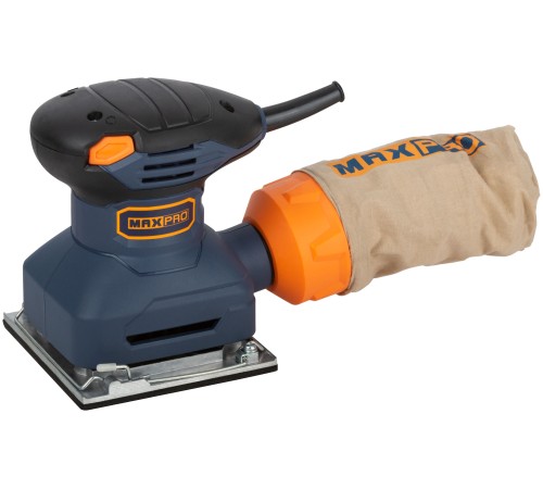 MAX-PRO Шлифмашина вибрационная 230 Вт; 13500 об/мин; 115х100 мм; алюминиевая подошва; пылезащитный выкл.; зажим; резиновые вставки; 1,2 кг; коробка MPPS230 MAX-PRO Шлифмашина вибрационная 230 Вт; 13500 об/мин; 115х100 мм; алюминиевая подошва; пылезащитный выкл.; зажим; резиновые вставки; 1,2 кг; коробка MPPS230