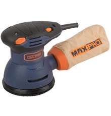 MAX-PRO Шлифмашина эксцентриковая 300 Вт; 5000-12000 об/мин; 125 мм; 1,2 кг; липучка; пылезащищенный выключатель; коробка MPRS300V