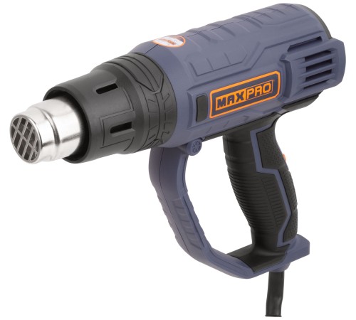 MAX-PRO Фен технический 2000 Вт; 60/350/600°C; 500 л/мин; 0,76 кг; резиновый кабель; резиновые вставки; кор. MPHG2001 MAX-PRO Фен технический 2000 Вт; 60/350/600°C; 500 л/мин; 0,76 кг; резиновый кабель; резиновые вставки; кор. MPHG2001