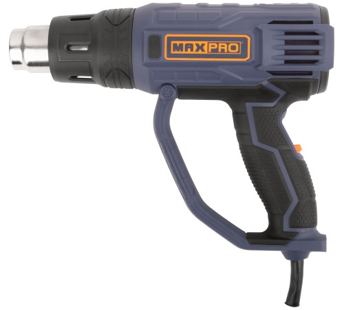 MAX-PRO Фен технический 2000 Вт; 60/350/600°C; 500 л/мин; 0,76 кг; резиновый кабель; резиновые вставки; кор. MPHG2001 MAX-PRO Фен технический 2000 Вт; 60/350/600°C; 500 л/мин; 0,76 кг; резиновый кабель; резиновые вставки; кор. MPHG2001