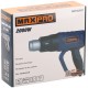 MAX-PRO Фен технический 2000 Вт; 60/350/600°C; 500 л/мин; 0,76 кг; резиновый кабель; резиновые вставки; кор. MPHG2001