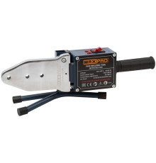 MAX-PRO Аппарат сварочный для пластиковых труб 750/1500 Вт; 50-300℃; 6 насадок; 5,8 кг; диаметры труб 20/25/32/40/50/63мм; металлический кейс MPPW750/1500