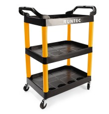 RUNTEC RT-P3 Тележка с тремя открытыми полками, черная