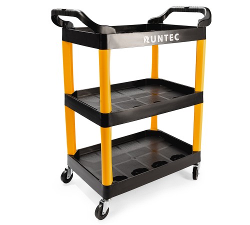 RUNTEC RT-P3 Тележка с тремя открытыми полками, черная