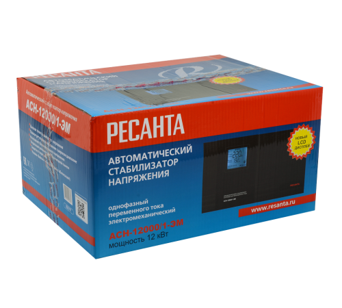 Стабилизатор напряжения РЕСАНТА АСН-12000/1-ЭМ Стабилизатор напряжения РЕСАНТА АСН-12000/1-ЭМ