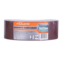 Шлифлента, 76x533мм, Р150, 10 шт, Sturm!