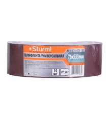 Шлифлента, 76x533мм, Р150, 10 шт, Sturm!
