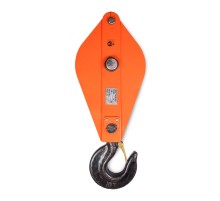 Блок монтажный однорольный с  крюком TOR H K1 10т с откидной щекой (G)