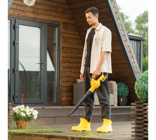 Воздуходувка аккумуляторная, AB-500, 65 м/с, 500 м³/ч, Li-Ion, 20 В Denzel