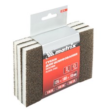 Губка для шлифования, 125 х 100 х 10 мм, мягкая, 3 шт, P 60/80, P 60/100, P 80/120 Matrix Губка для шлифования, 125 х 100 х 10 мм, мягкая, 3 шт, P 60/80, P 60/100, P 80/120 Matrix