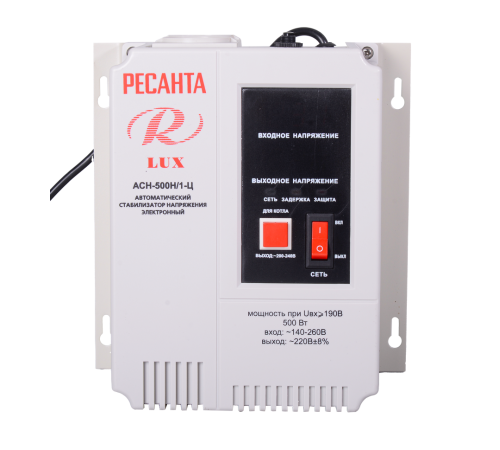 Стабилизатор напряжения Ресанта АСН-500Н/1-Ц LUX Стабилизатор напряжения Ресанта АСН-500Н/1-Ц LUX