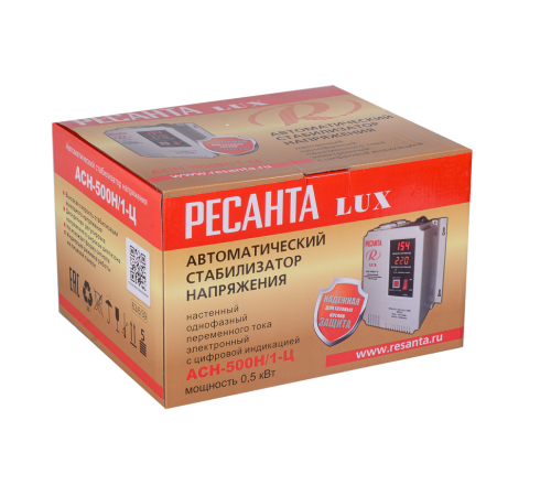 Стабилизатор напряжения Ресанта АСН-500Н/1-Ц LUX Стабилизатор напряжения Ресанта АСН-500Н/1-Ц LUX