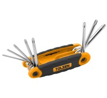 Набор Torx, T9H-T40H, с отверстием, складной, 8 предметов TOLSEN TT20069 Набор Torx, T9H-T40H, с отверстием, складной, 8 предметов TOLSEN TT20069