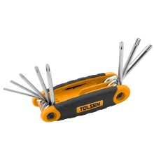 Набор Torx, T9H-T40H, с отверстием, складной, 8 предметов TOLSEN TT20069