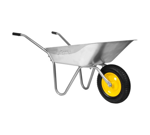 Тачка садовая, грузоподъемность 90 кг, оцинк. рама, объем 65 л// Сибртех