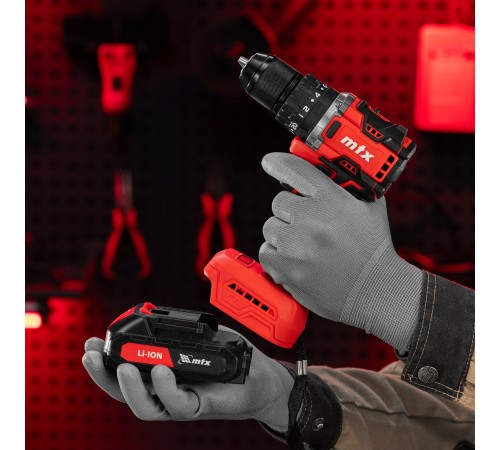 Дрель-шуруповерт аккумуляторная ударная бесщет. CIDS-BL-20, Li-Ion, 20 В// MTX