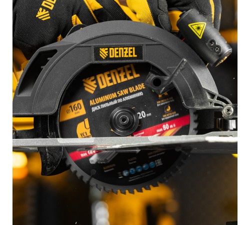 Пильный диск по алюминию ф160 х 20 мм, 54 зубьев Denzel