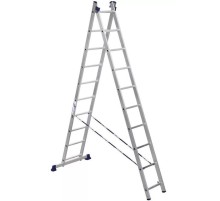 Лестница 2-х секционная алюминиевая 2*10 Лестница 2-х секционная алюминиевая 2*10