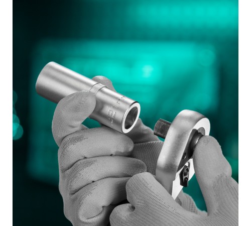 Головка торцевая удлиненная, 21 мм, шестигранная, CrV, под квадрат 1/2 Stels