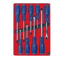 Набор отверток силовых, ложемент, 9 предметов МАСТАК 5-4009D