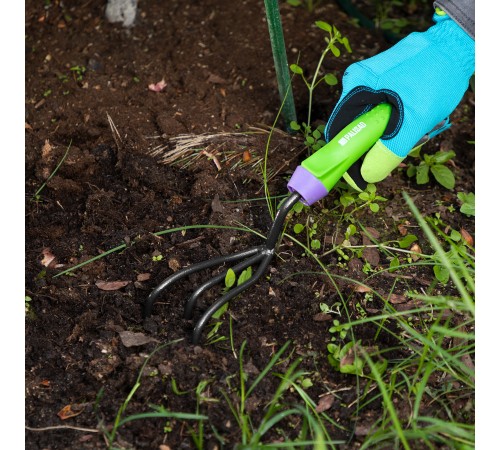 Рыхлитель 3 - зубый, 60 х 310 мм, стальной, обрезиненная эргономичная рукоятка, Era, Palisad