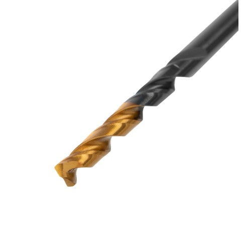 Сверло по металлу, 3,5 мм, HSS-Tin, Golden Tip, 10 шт. Denzel