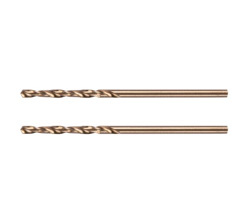 Сверло по металлу, 2 мм, HSS Co-8%, 2 шт.// Denzel