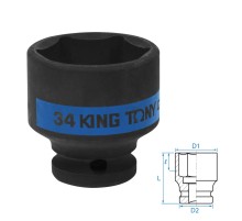 Головка торцевая ударная шестигранная 1/2", 34 мм KING TONY 453534M