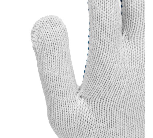 Перчатки трикотажные усиленные, с ПВХ точкой, 7 класс вязки