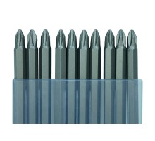 Биты PH2x75мм, сталь crv, С МАГНИТН. НАКОНЕЧНИКОМ,10 шт. В пластик.кейсе Sturm!