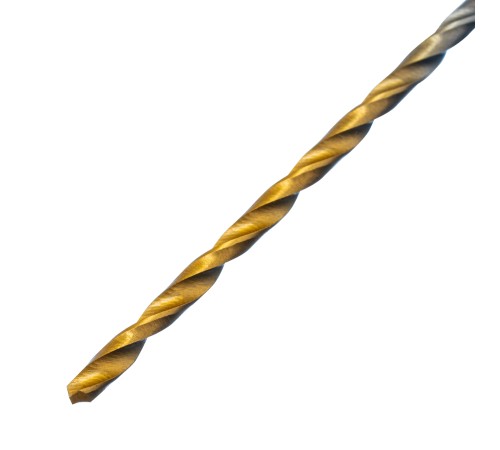 Сверло спиральное по металлу 2 х 86 мм Р6М5, Golden Tip, удлиненное, 2шт. Denzel