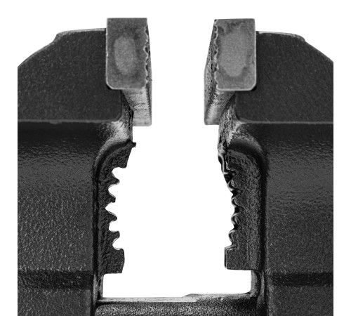 Тиски слесарные BVH-150, 150 мм, поворотные, стальная направляющая, с наковальней //Denzel