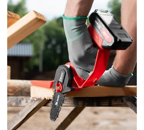 Цепная мини-пила аккумуляторная, MCS-100, шина 100 мм, Li-Ion, 20 В MTX