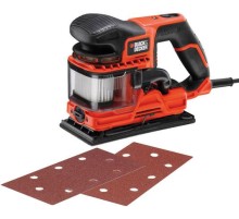 B&D Шлифмашина вибрационная 270 Вт; 5000-13000 об/мин; 115x230 мм; 2 мм; 1,80 кг ; рез. накл. ; коробка KA330E
