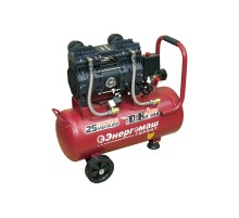 Компрессор безмасляный ВК1-24БМ Энергомаш ГАРАНТ 1,5кВт,240л/мин, ресивер 24л, бесшумный