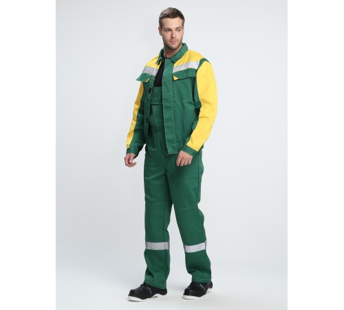 Костюм Сфера NEW (тк.Смесовая,210) п/к, зеленый/желтый