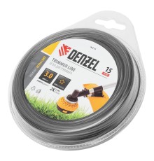 Леска для триммера двухкомпонентная звезда, 3,0мм х 15м, блистер EXTRA CORD, Denzel
