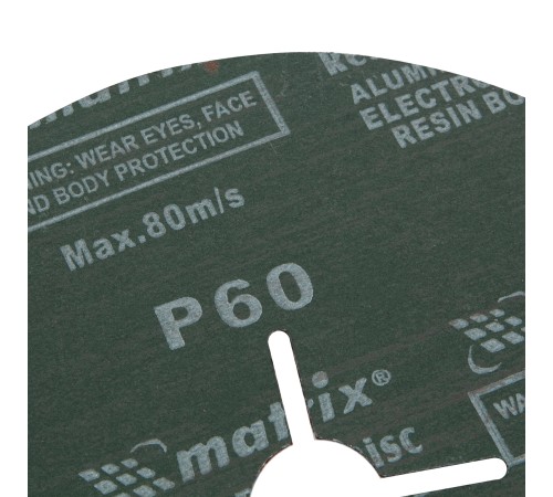 Круги фибровые 5 шт, Р 60, 180 х 22 mm Matrix Круги фибровые 5 шт, Р 60, 180 х 22 mm Matrix